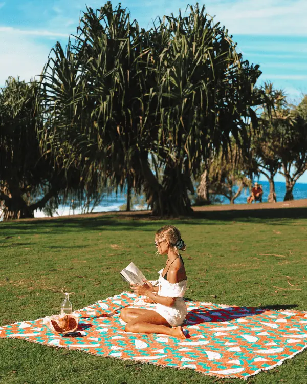 Alternative view of Melon Checker - PARTY BLANKET | Sand Cloud