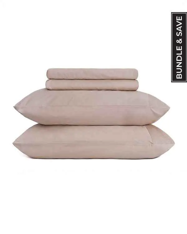 Signature Percale Solid Sheet Set Beige | Sand Cloud