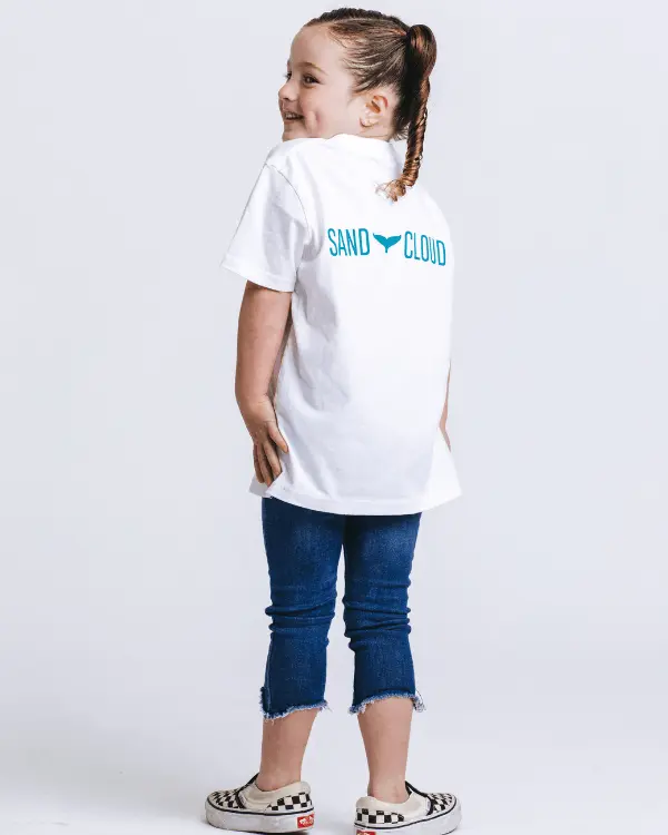 SC Whale Tail Kids Tee - White | Sand Cloud